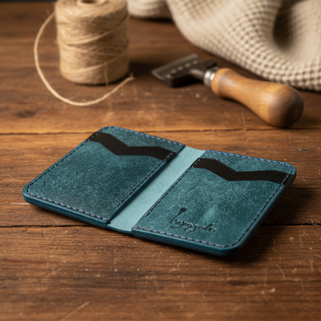 ლურჯი ტყავის საბარათე