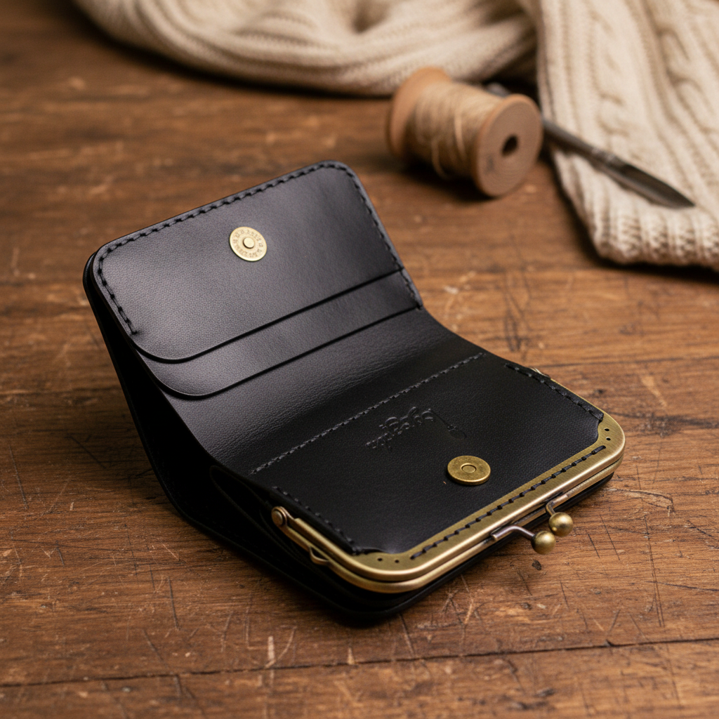 ტყავის საფულე ხევსურული ირნამენტით