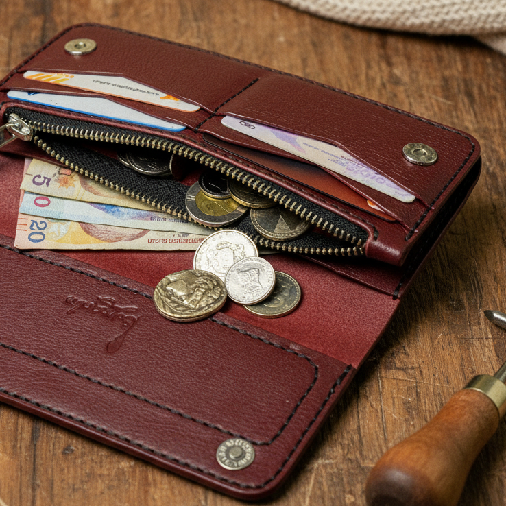 ქალის საფულე ეგზოტიკური ტყავით