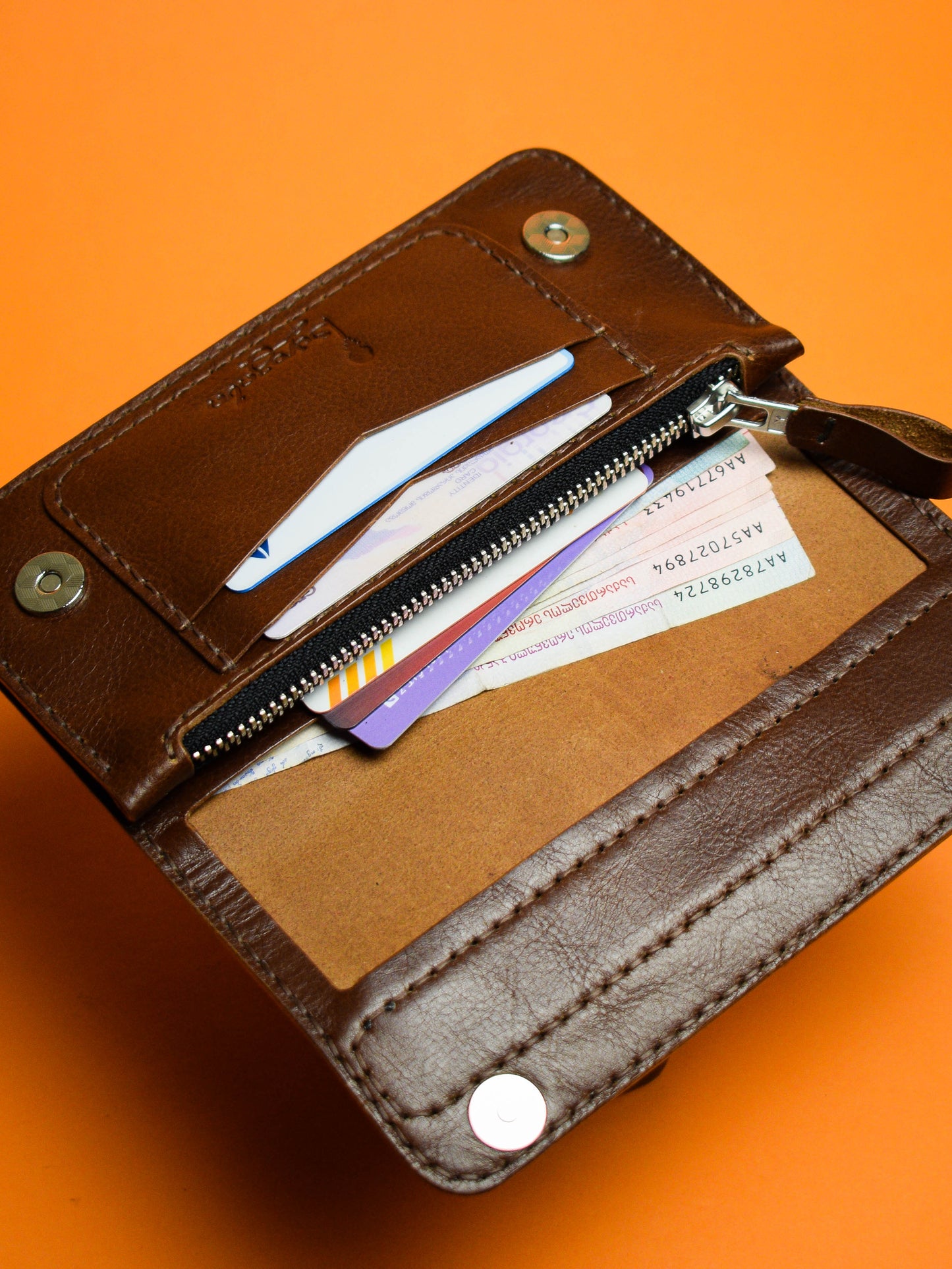 საფულე ხევსურული ორნამენტით საშუალო ზომის